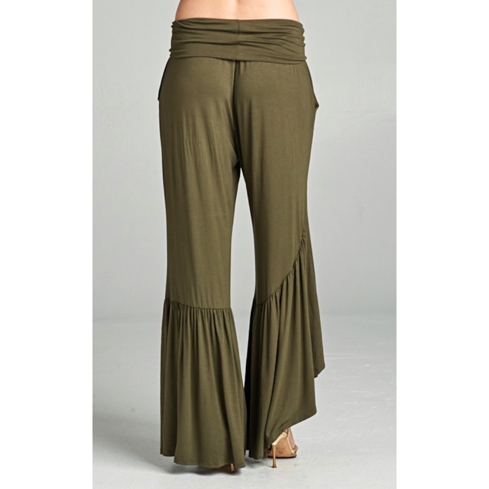 BOHO LOOSE FIT PALAZZO PANTS WITH POCKETS - Picture 2 of 6